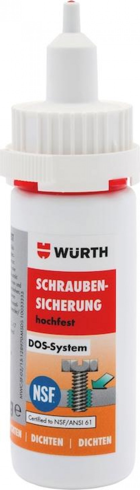 Высокопрочный фиксатор резьбовых соединений Würth